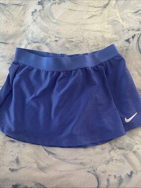 Nike Purple-Blue Athletic Skirt with White Swoosh-youth large